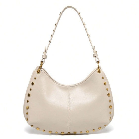 Fashionable Trendy Underarm Bag With Rivets