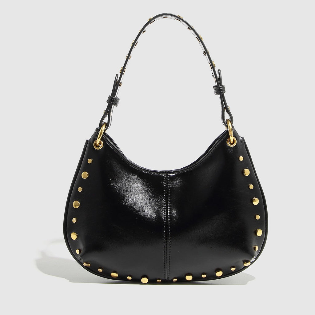 Fashionable Trendy Underarm Bag With Rivets