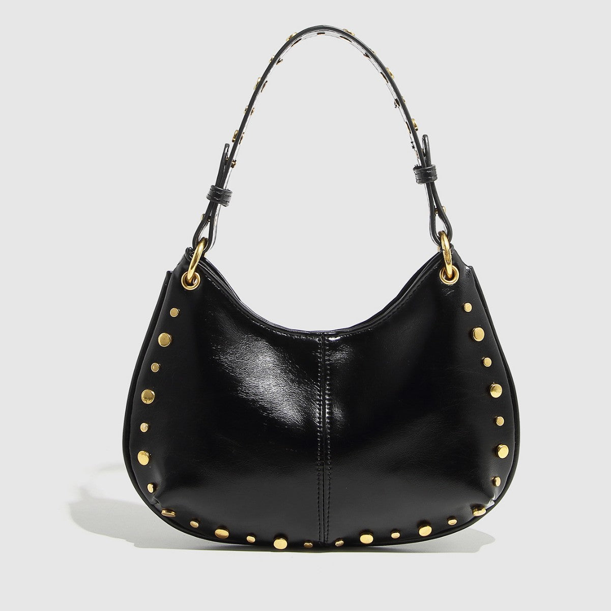 Fashionable Trendy Underarm Bag With Rivets