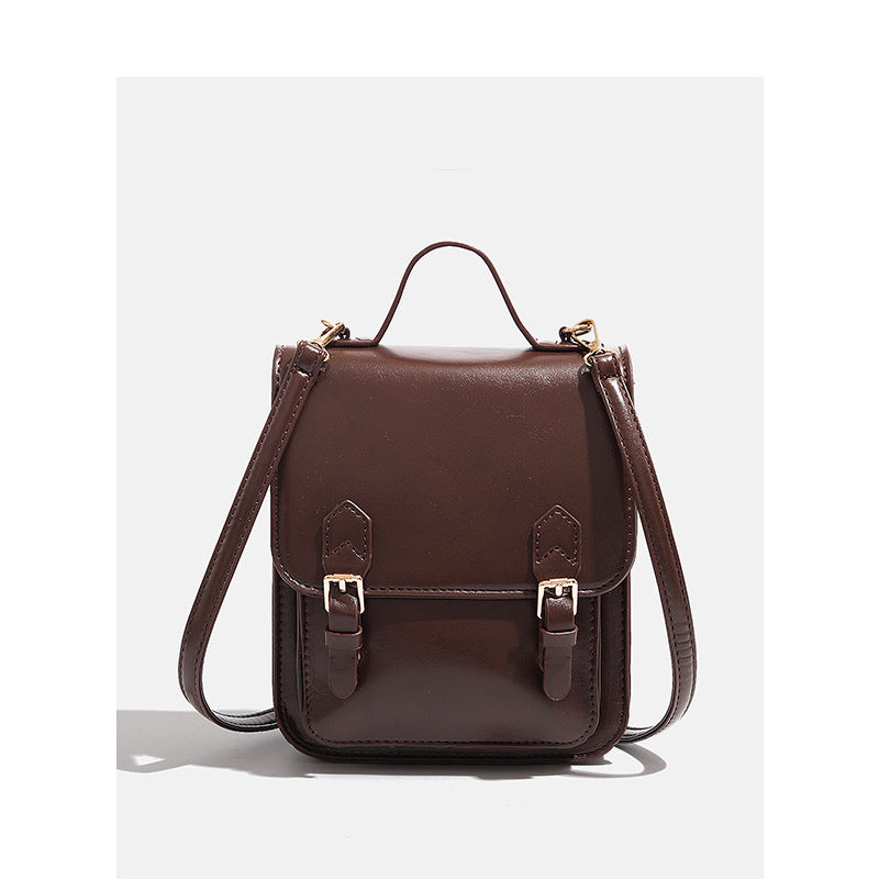 Retro British-style Backpack With A Flap Closure