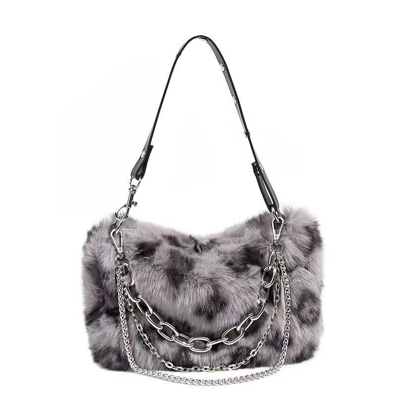 New Autumnwinter Versatile Furry Luxury-style Chain Bag