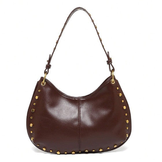 Fashionable Trendy Underarm Bag With Rivets