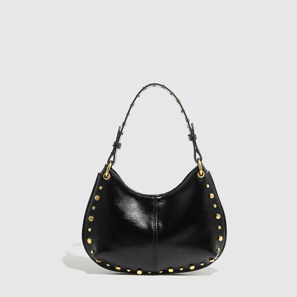 Fashionable Trendy Underarm Bag With Rivets