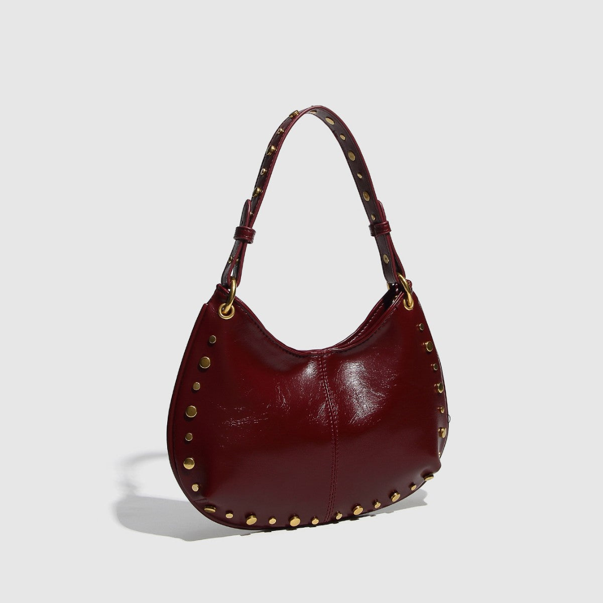 Fashionable Trendy Underarm Bag With Rivets